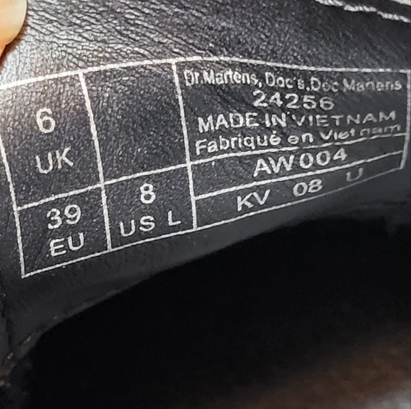 Dr. Martens Women's Black Leather 1461 Virginia Oxford Shoes - Size 8 - Picture 8 of 9